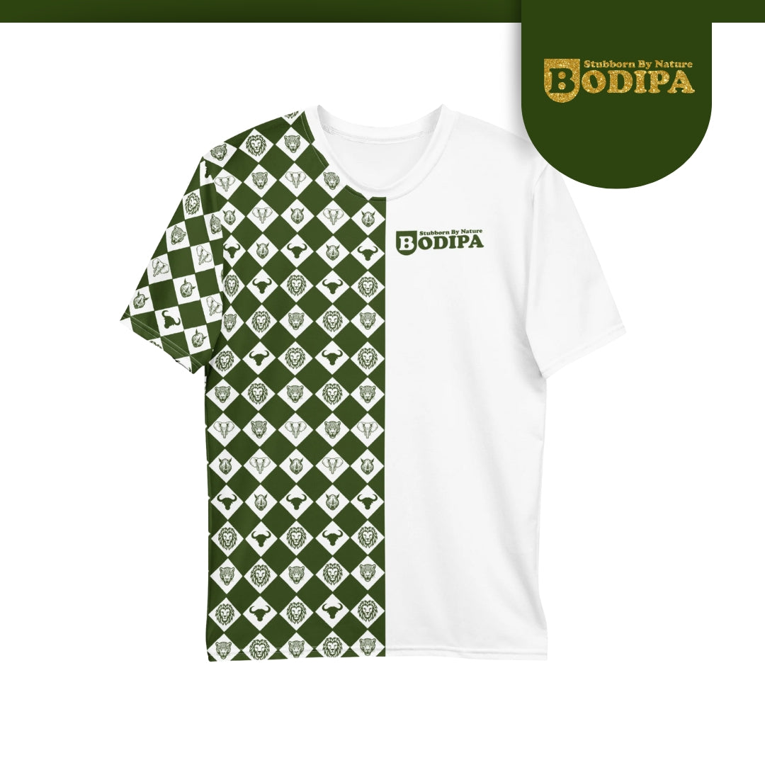 Half Green Big Five White Shirt