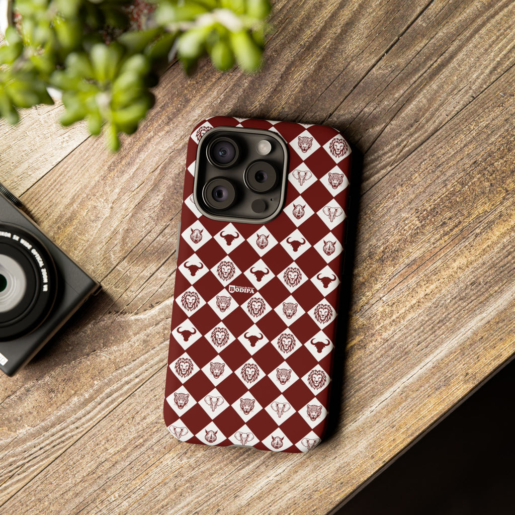 Maroon Pattern Phone Case