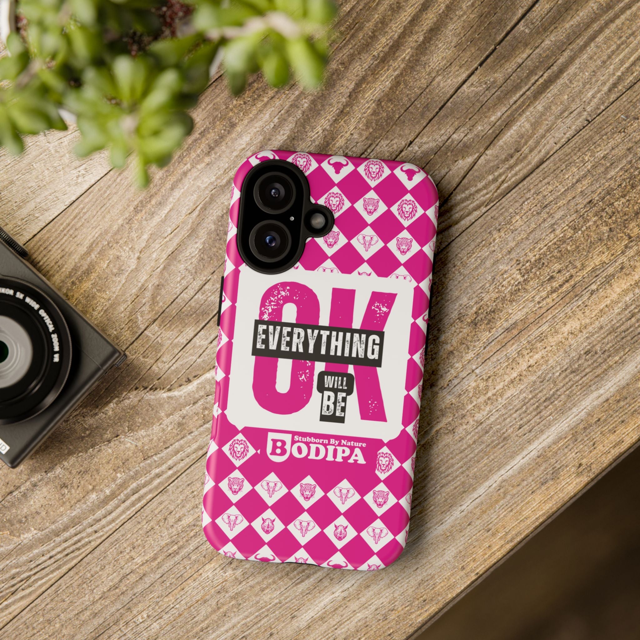 Pink Everything Will Be OK Phone Case