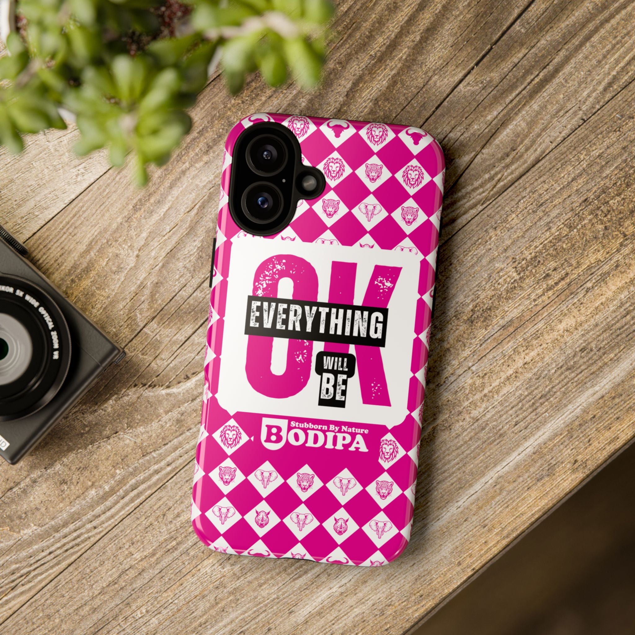 Pink Everything Will Be OK Phone Case