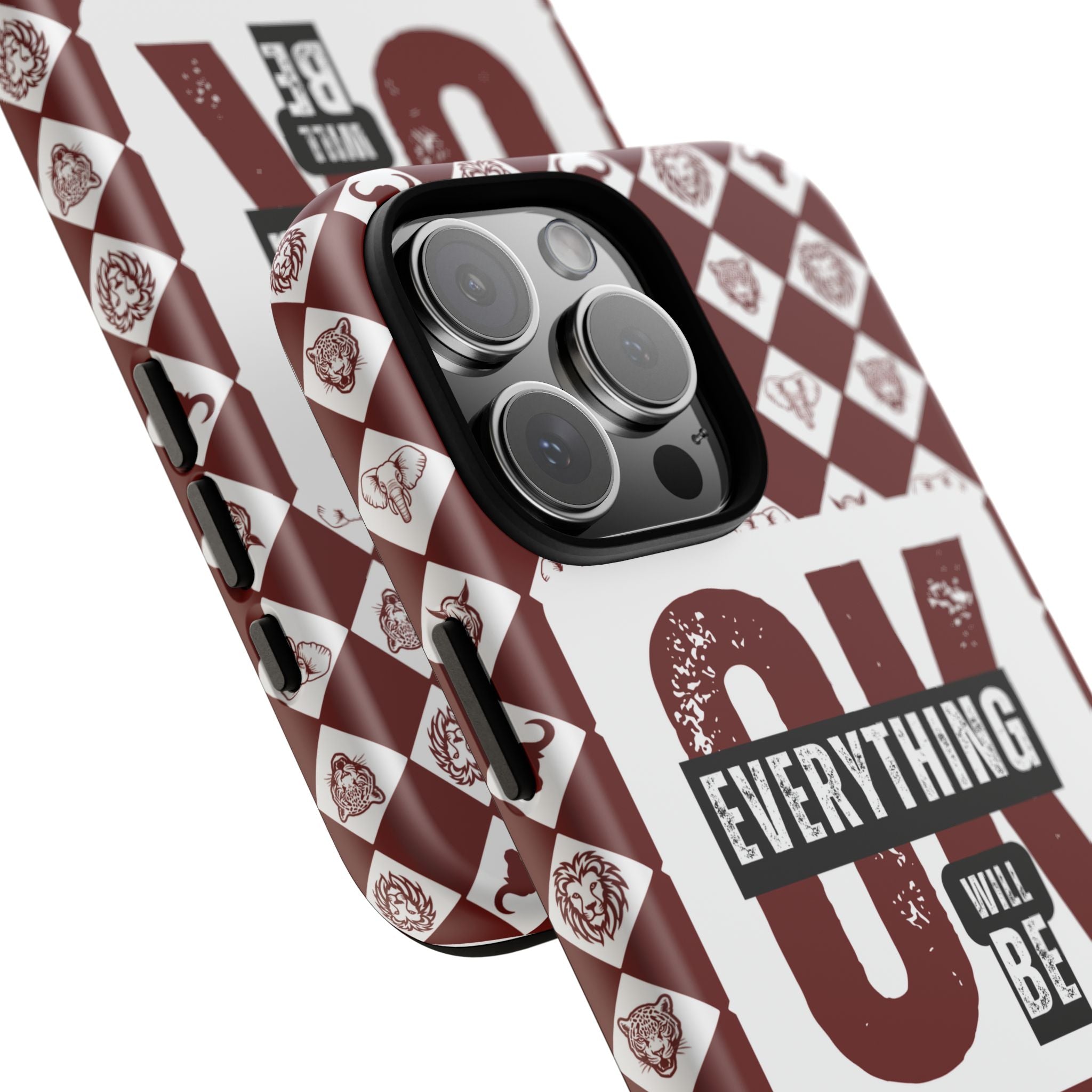 Maroon Everything Will Be OK Phone Case