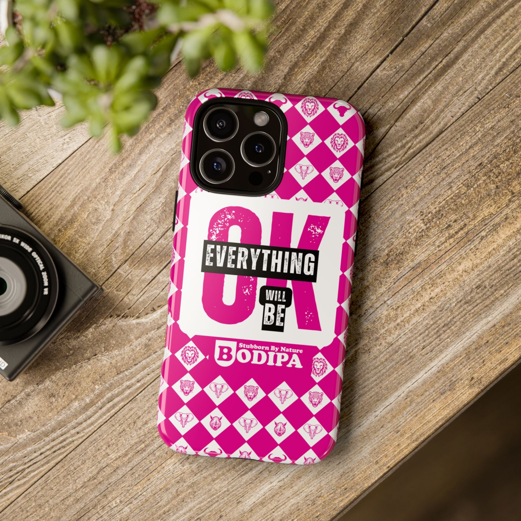 Pink Everything Will Be OK Phone Case