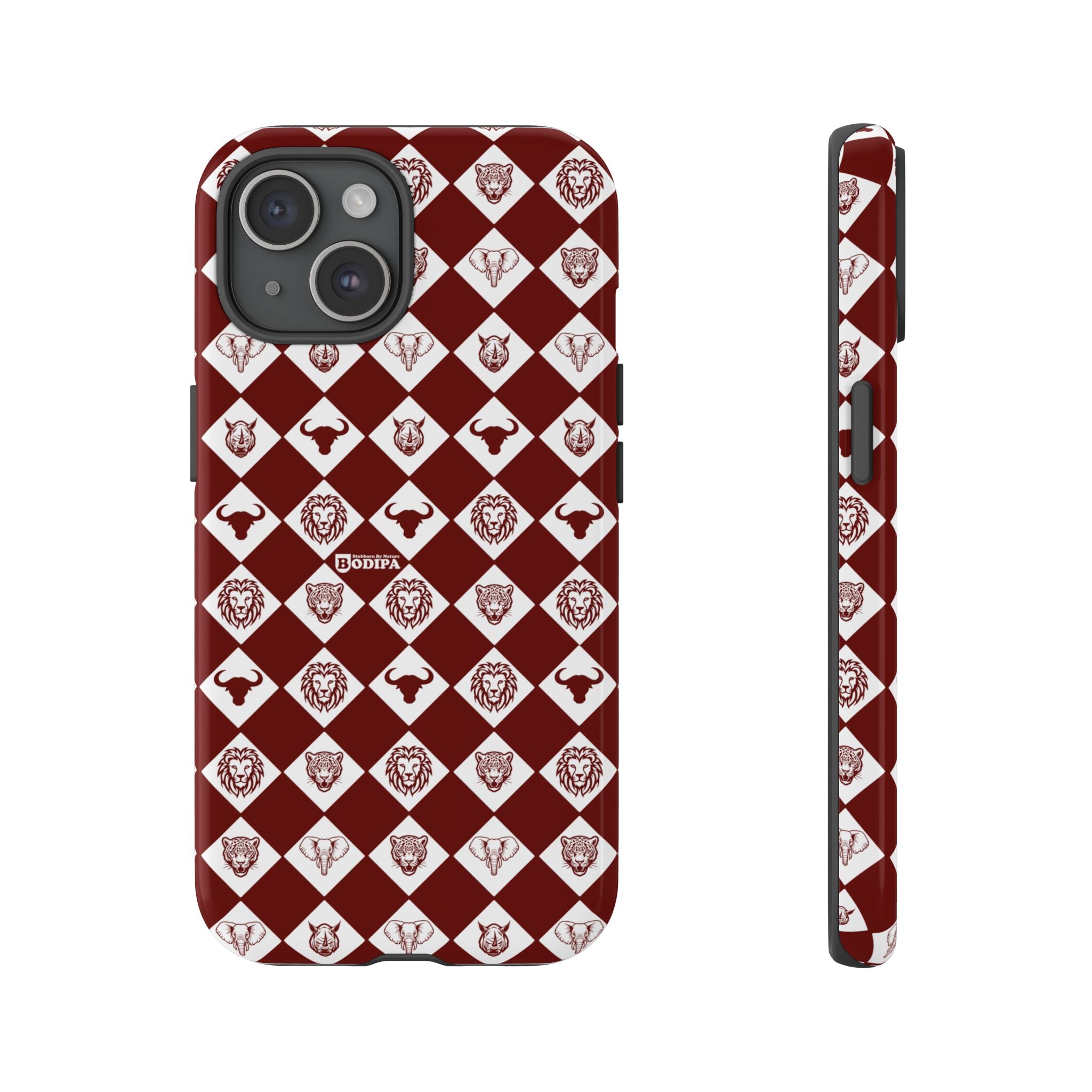 Maroon Pattern Phone Case