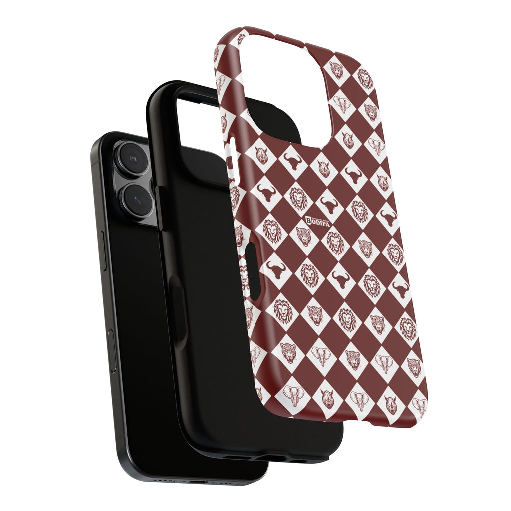 Maroon Pattern Phone Case