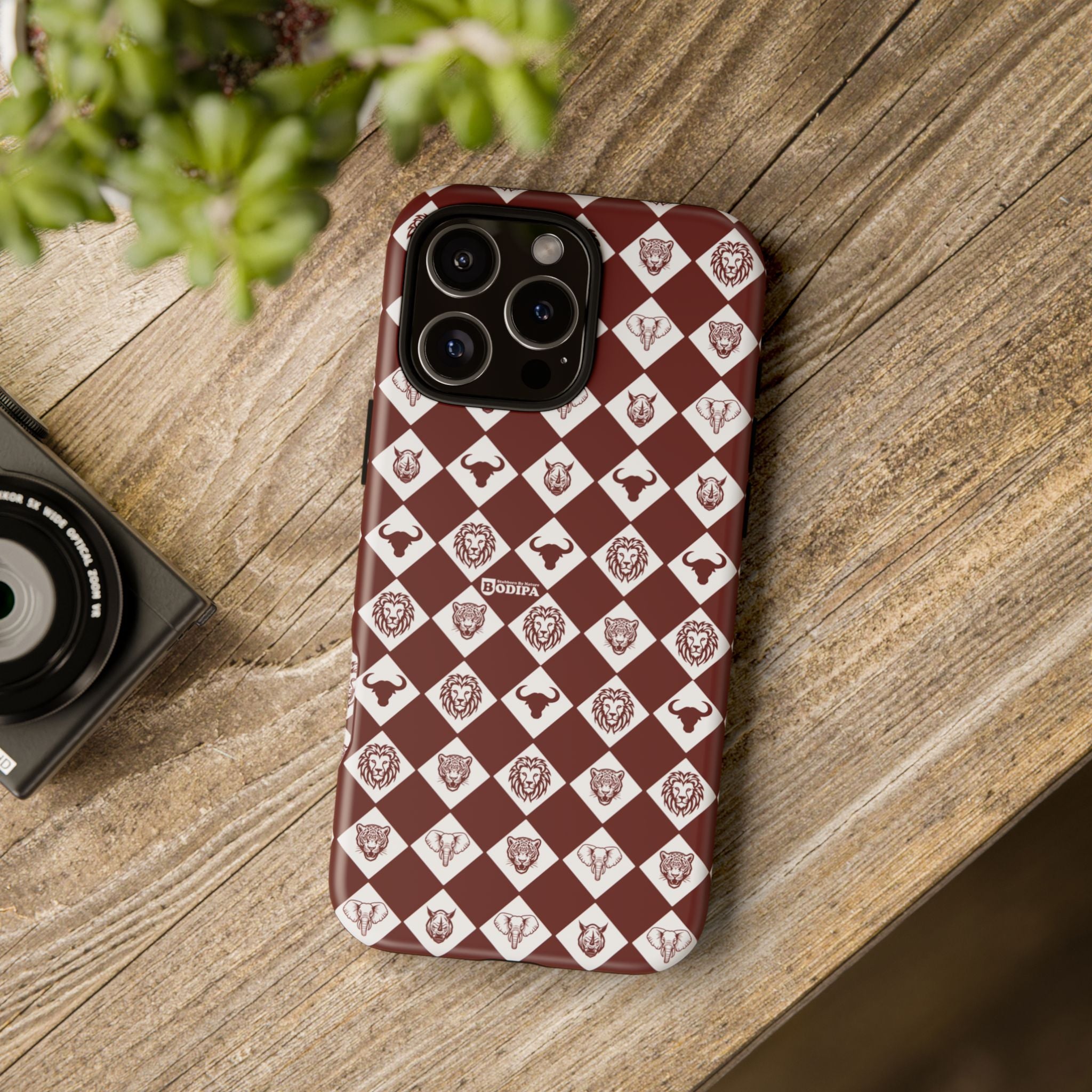 Maroon Pattern Phone Case
