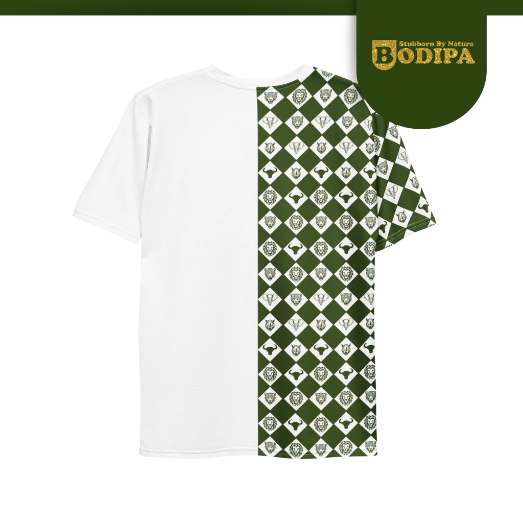 Half Green Big Five White Shirt