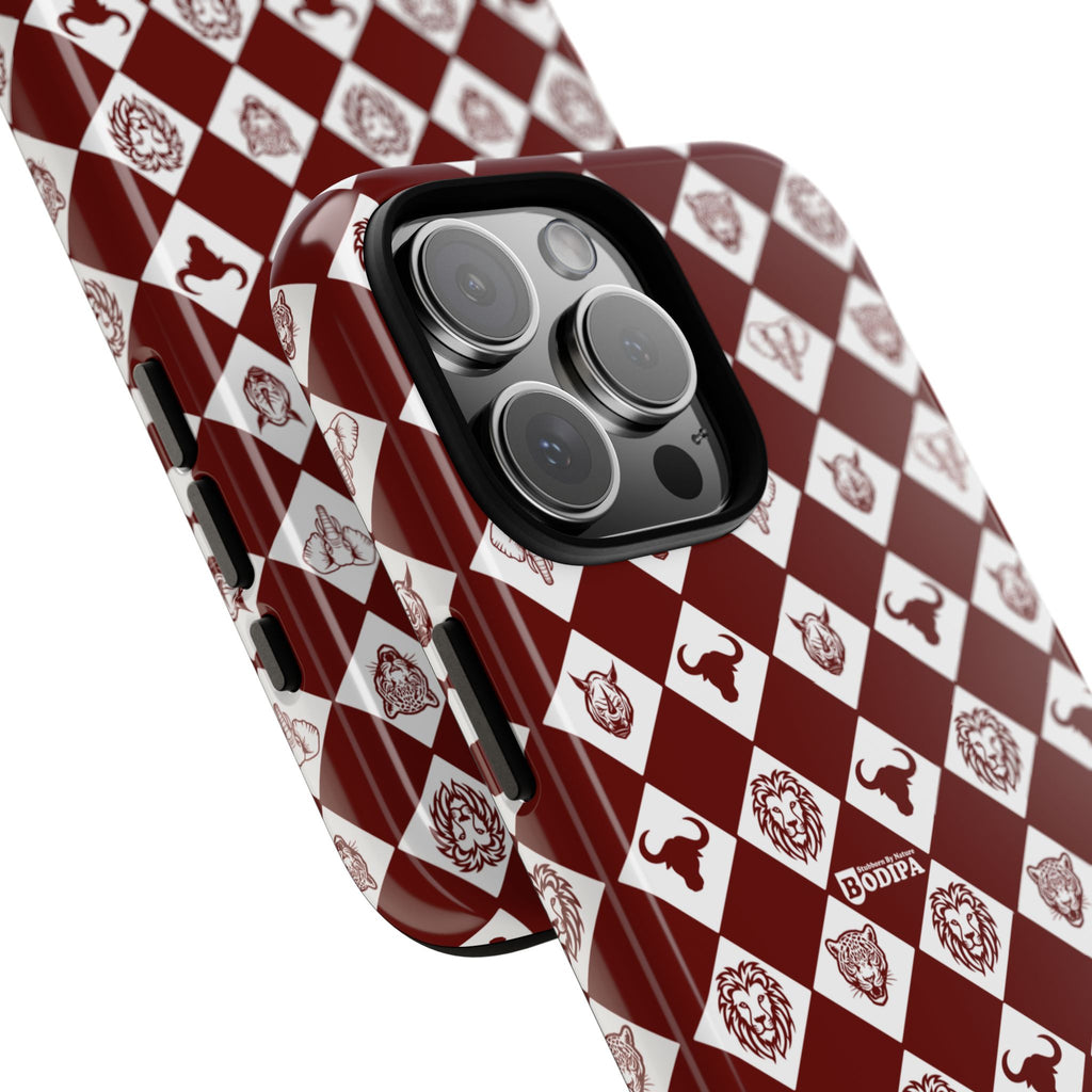 Maroon Pattern Phone Case