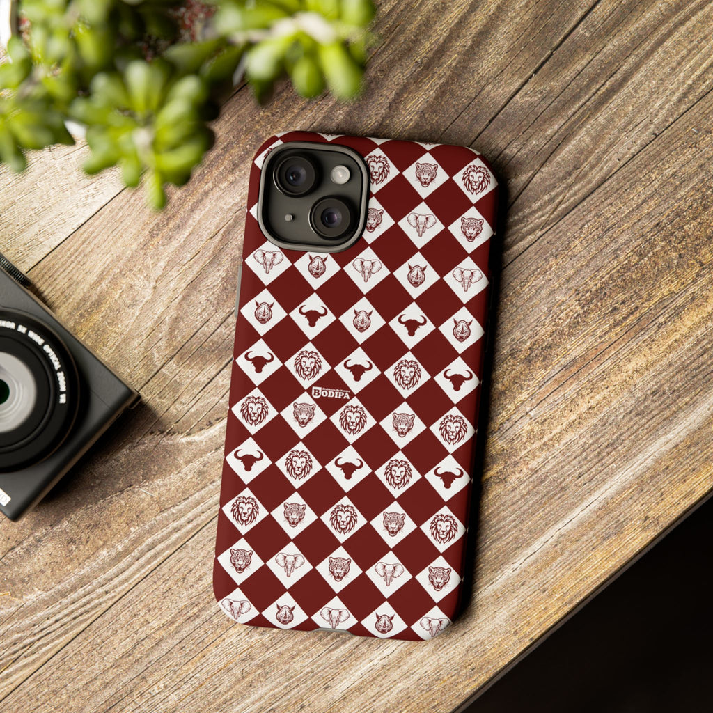 Maroon Pattern Phone Case