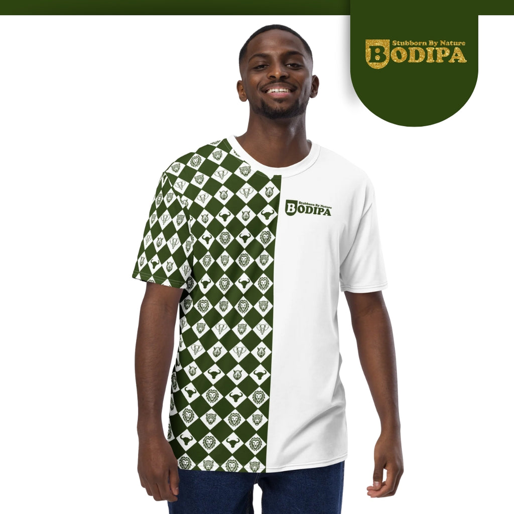 Half Green Big Five White Shirt