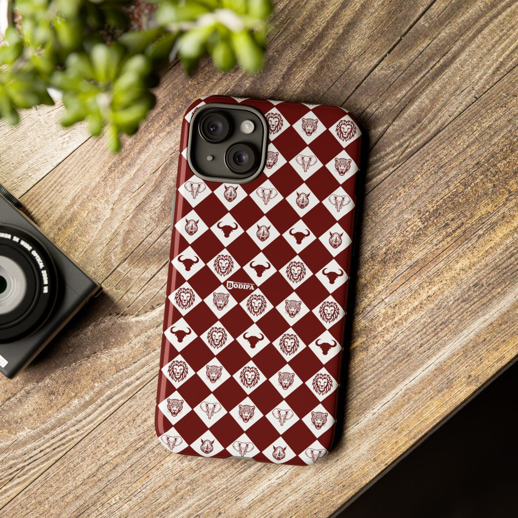 Maroon Pattern Phone Case