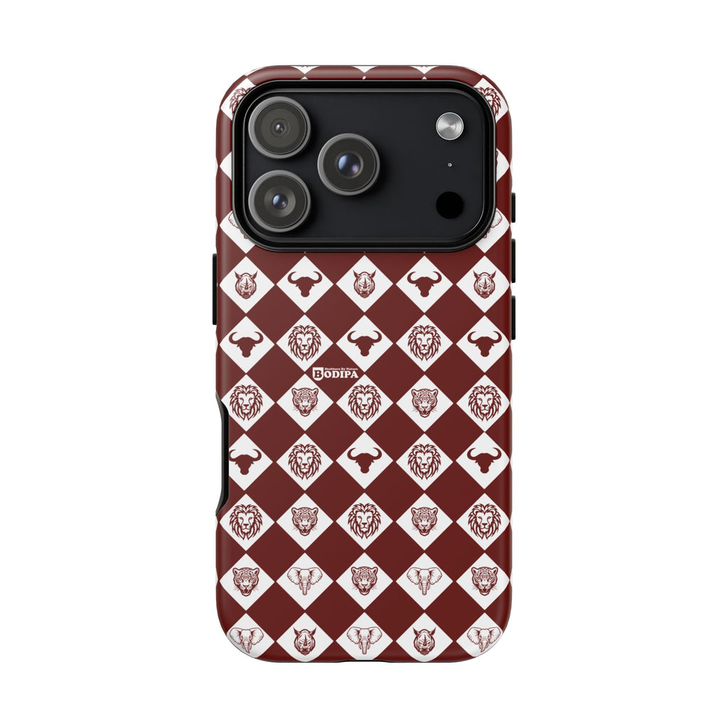 Maroon Pattern Phone Case