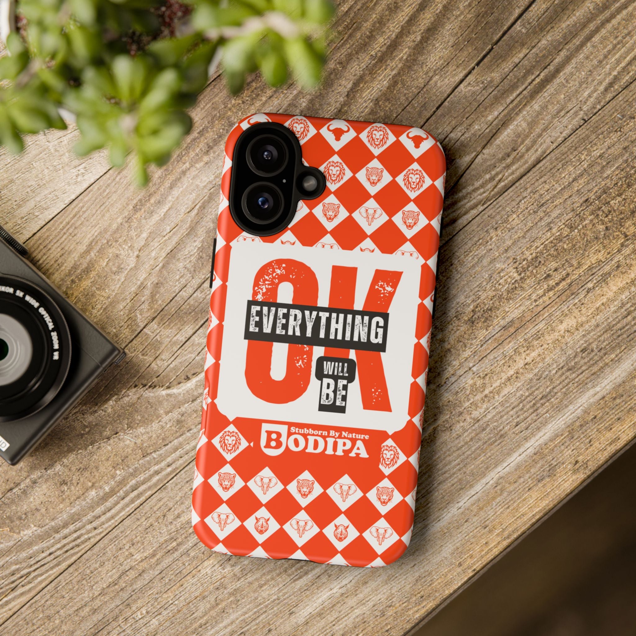 Orange Everything Will Be OK Phone Case