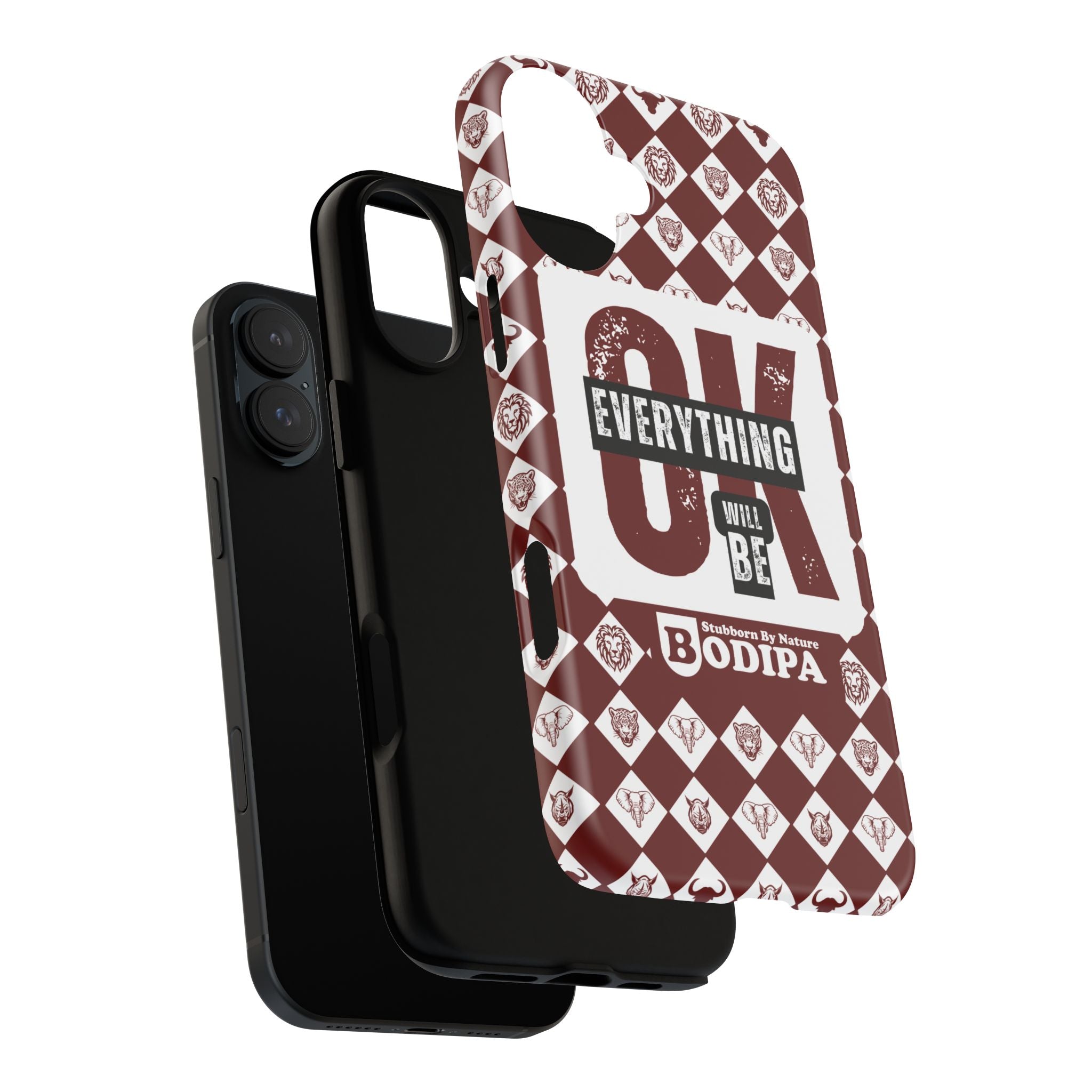 Maroon Everything Will Be OK Phone Case