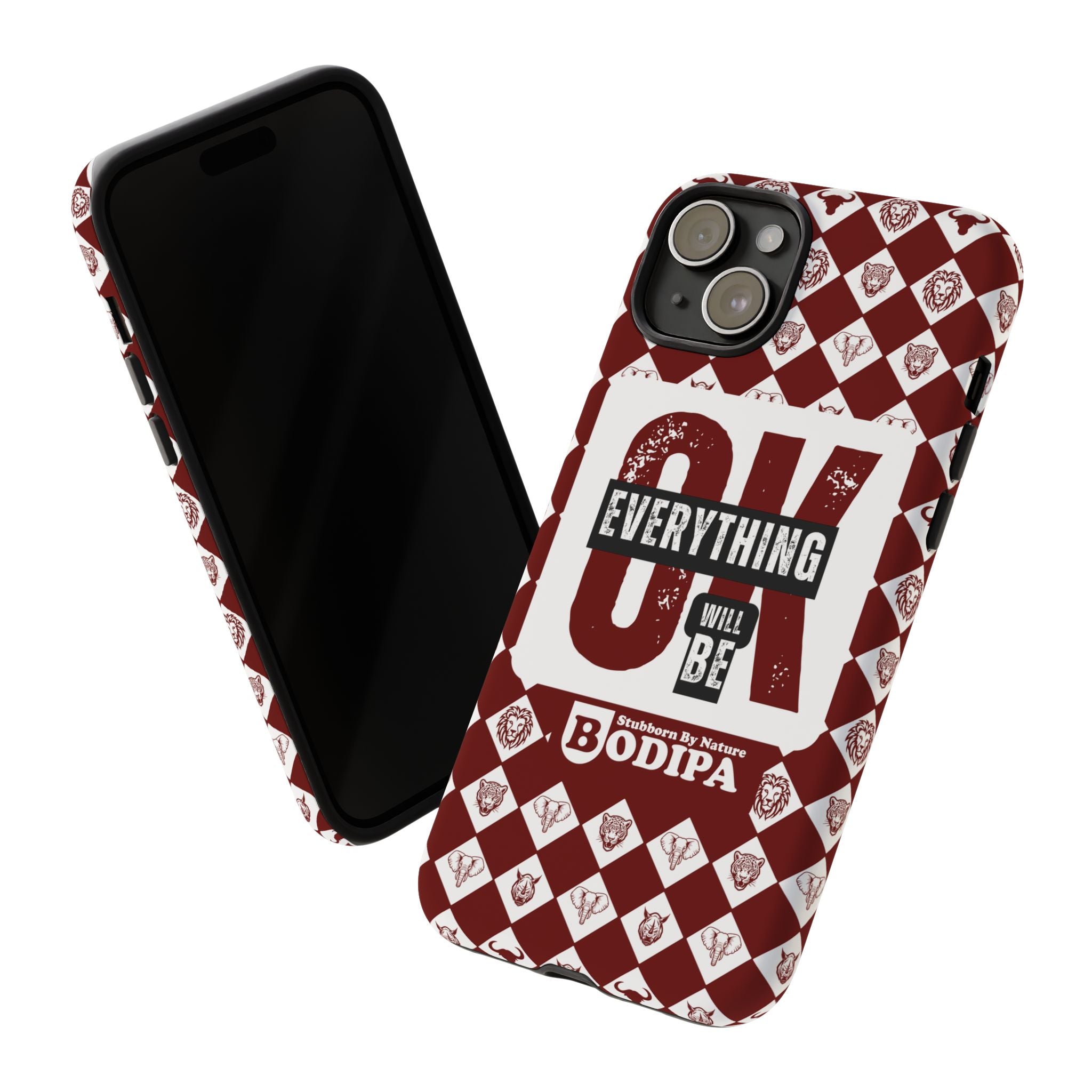 Maroon Everything Will Be OK Phone Case