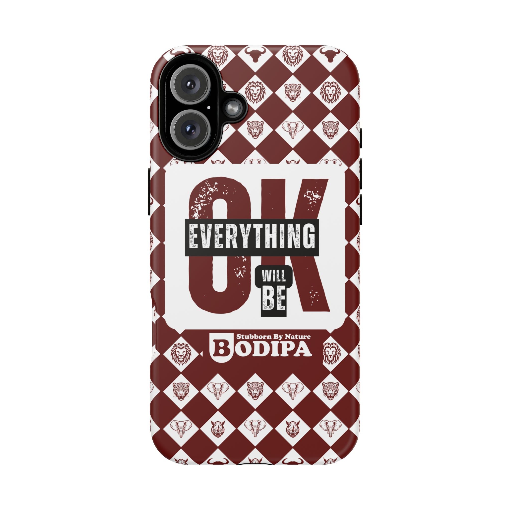 Maroon Everything Will Be OK Phone Case