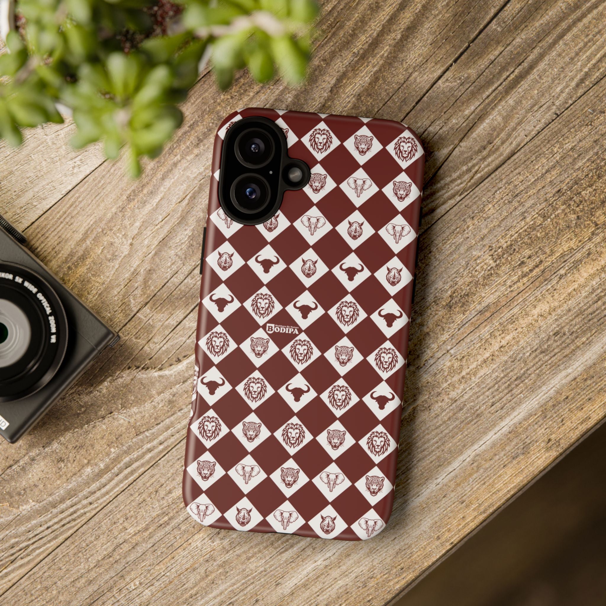 Maroon Pattern Phone Case