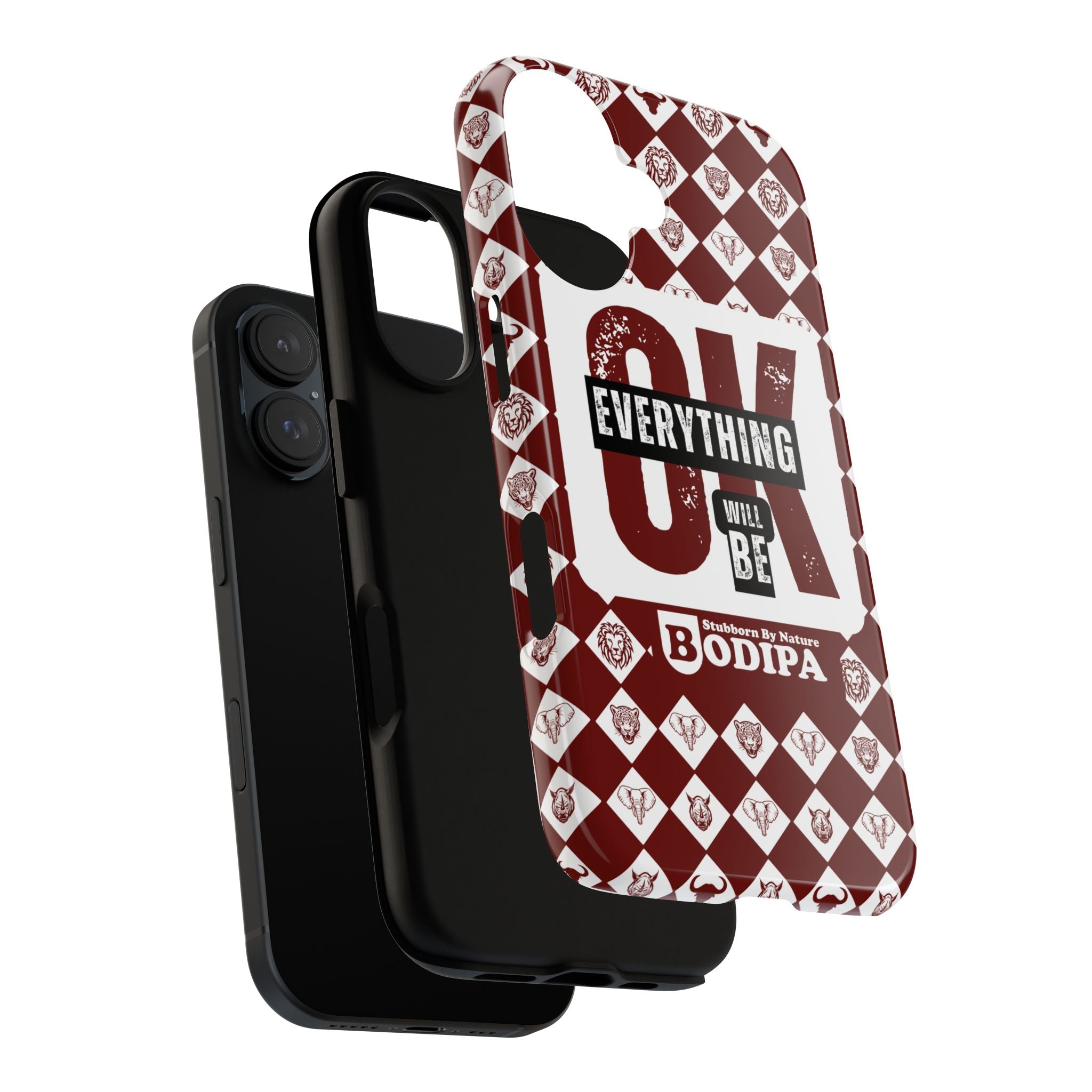 Maroon Everything Will Be OK Phone Case