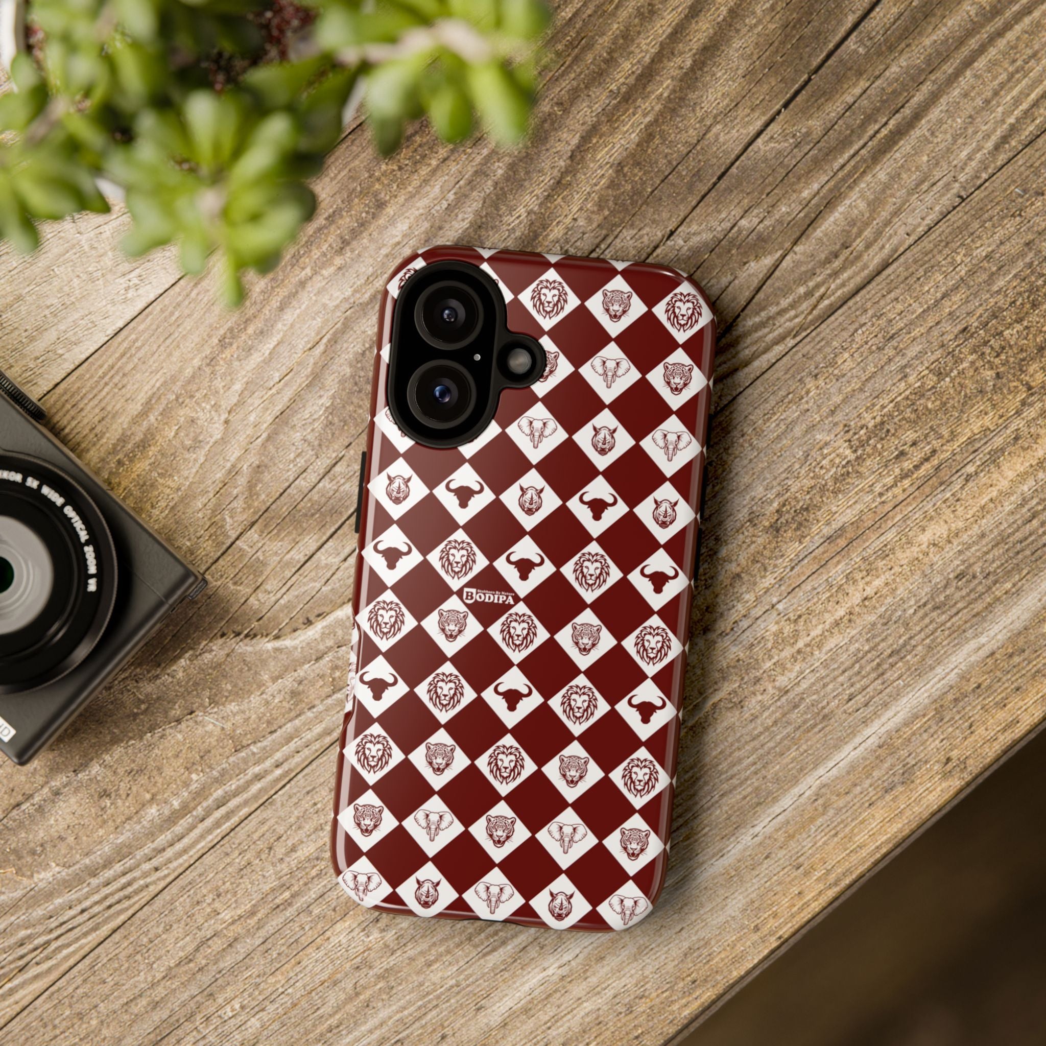 Maroon Pattern Phone Case